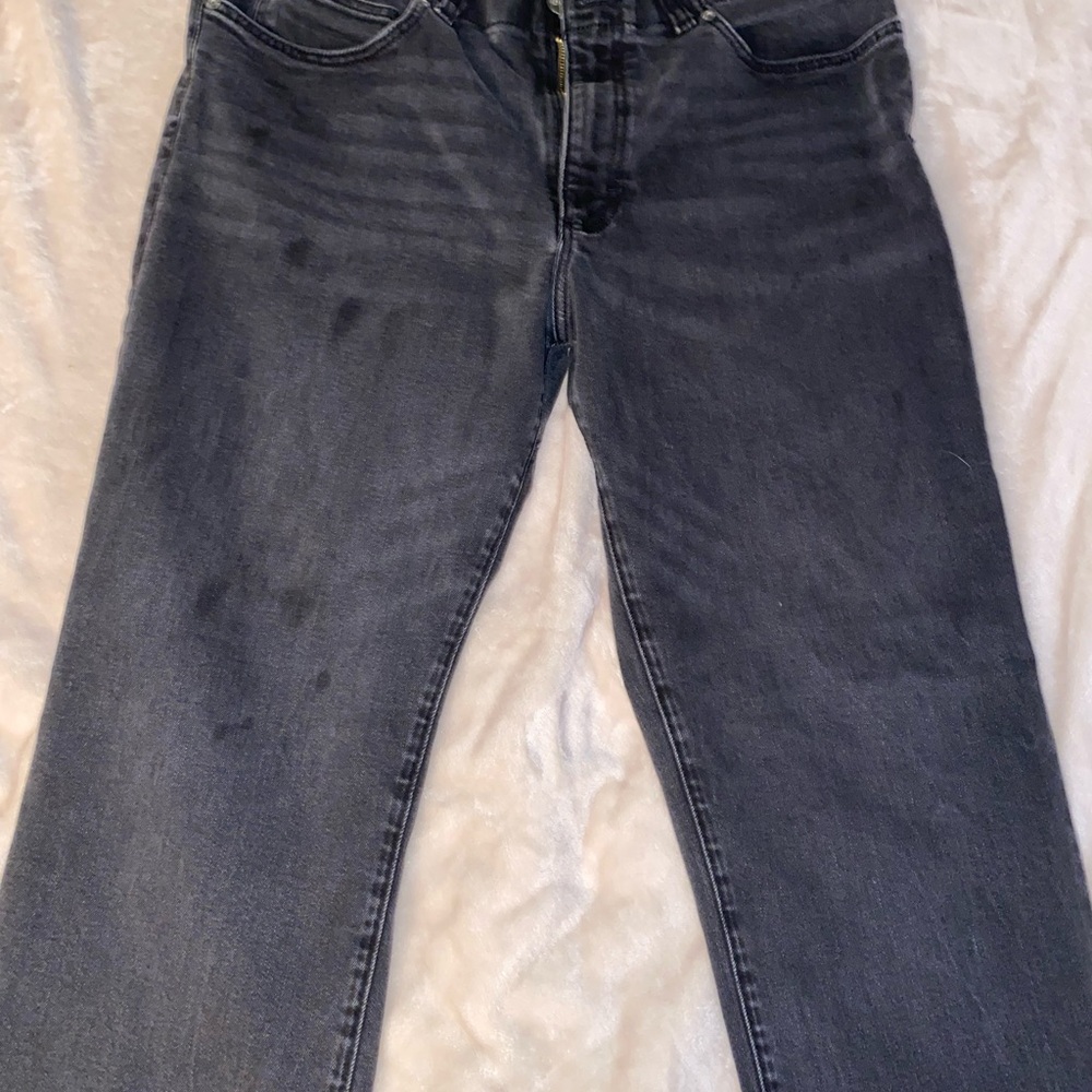 Lee Men's Charcoal Straight Jeans